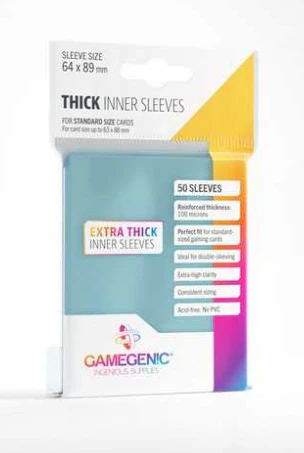 Gamegenic: Thick Inner Card Sleeves: Clear (50ct)