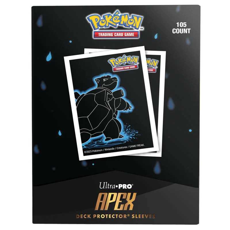 Pokemon Neon Kanto Apex Deck Protector Sleeves - Blastoise (105ct)